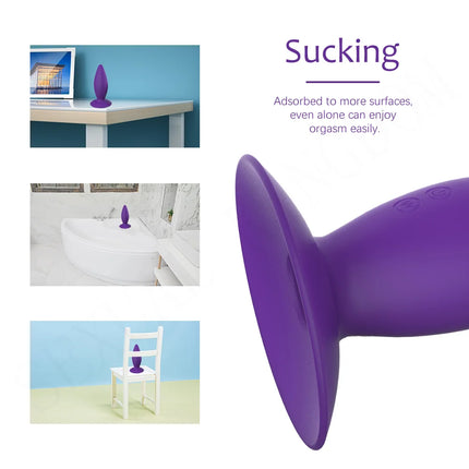 Remote Control Anal Vibrator Silicone Butt Plug