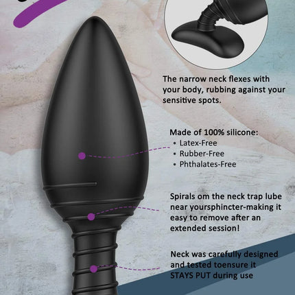 Vibrating Butt Plug, Silicone Rechargeable Anal Vibrator