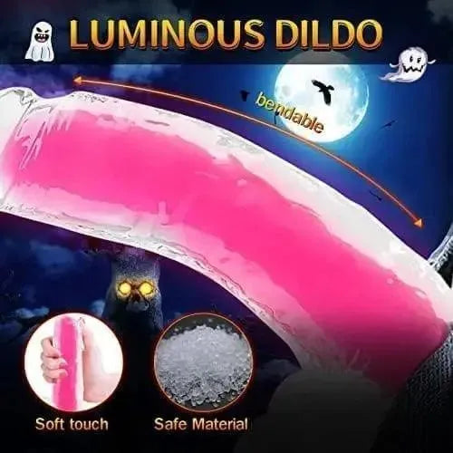 8.7” Luminous Strap-On Dildo For Woman, Glow In The Dark, Wearable Sex Harness For Couple Pegging, Lesbian Female Masturbation, Realistic Glans Veins Testicles Adult Sex Toys,G-Spot Anal Stimulator