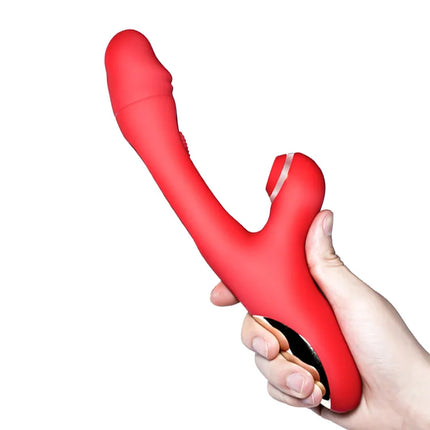 Vibrator with 7 Frequency Vibrations, Clamping, Sucking, Female Teasing Masturbation Device