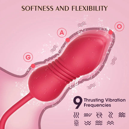 Rose Toy Vibrator for Woman – 3 in 1 Clitoral Stimulator Tongue Licking Thrusting