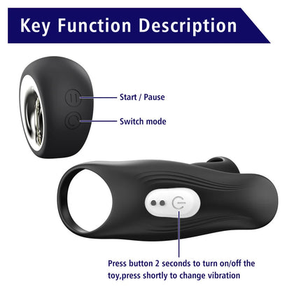 Wireless Remote Control 2-in-1 Vibration Clit Stimulator & Cock Rings