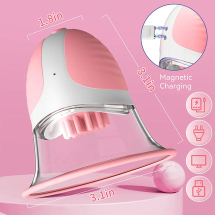 Sucking Rotating Vibrating Nipple Breast Massager Pump