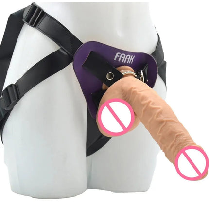 Women Wearable Silicone Strap Ons Soft Penis Masturbator