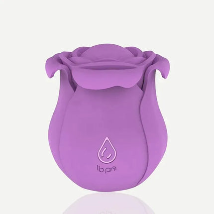 Purple Rose Vibrator Silicone Clitoris With 10 Intense Suction