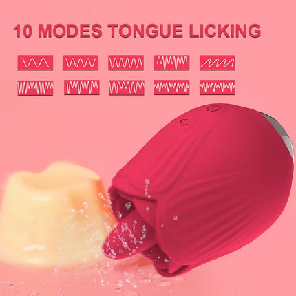 New Rose Tongue Licking Vibrator For Women