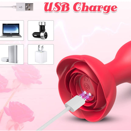 Rose Butt Plug With Wireless Control