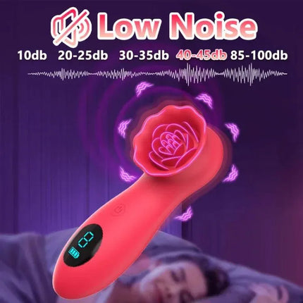 9 Tapping Modes LCD Display Rose Clit Vibrator