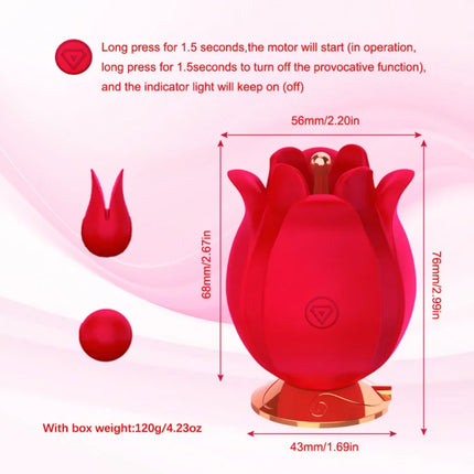 Blooming Rose Toy | 10 Frequency Ultrasonic Vibration