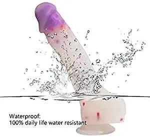 Dildo 9" Realistic Huge Dildo with Suction Cups Adult Sex Toy Penis with Curved Dick and Balls for G-Spot Vagina and Anal Sex Toys for Adults Women Men and Gay Couples