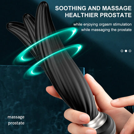 7 Vibrating & 7 Head Rotating Remote Prostate Anal Butt Plug