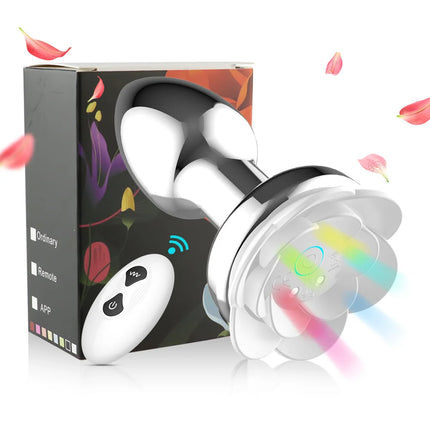 App / Wireless Remote Control Rose Anal Vibrator