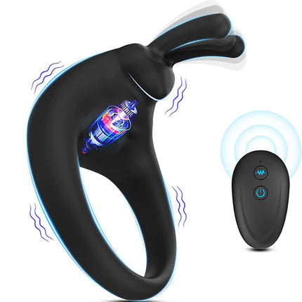 Wireless Remote Control Vibration Rabbit Penis Ring