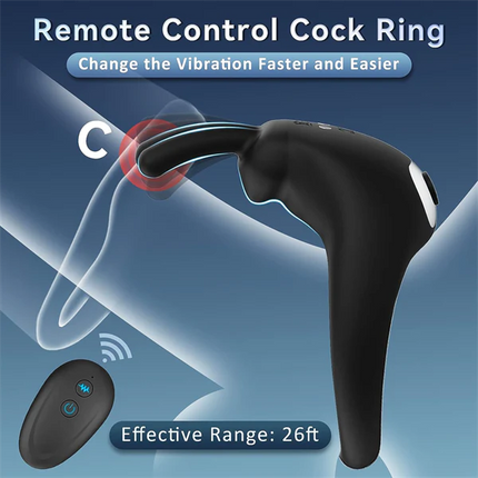 Wireless Remote Control Vibration Rabbit Penis Ring