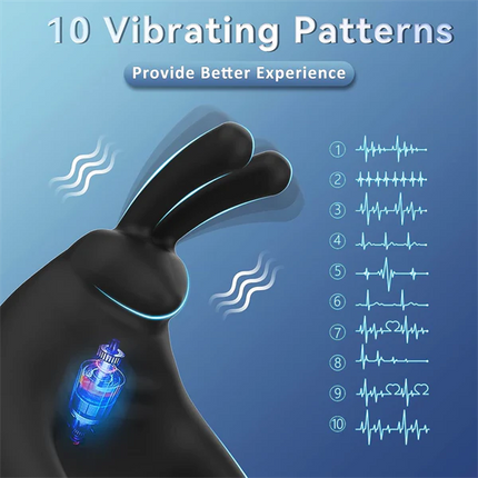 Wireless Remote Control Vibration Rabbit Penis Ring