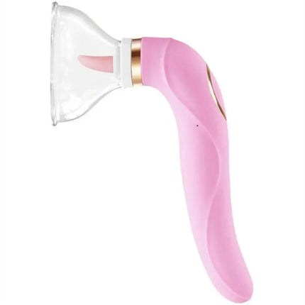 Suction Tongue Licking Nipple Clitoris Stimulator Vibrator Pussy Pump