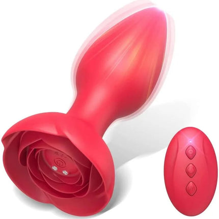 Rose Butt Plug With Wireless Control