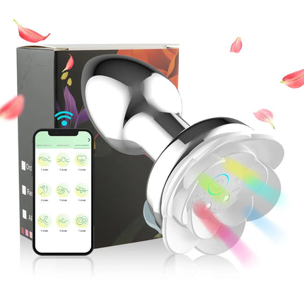 App / Wireless Remote Control Rose Anal Vibrator