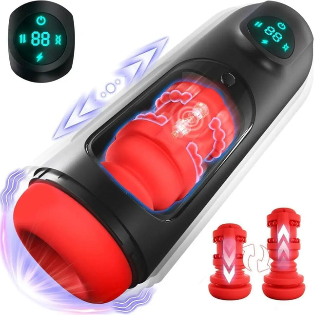 Male Masturbator with LCD and 8 Unique Vibration & Thrust Modes