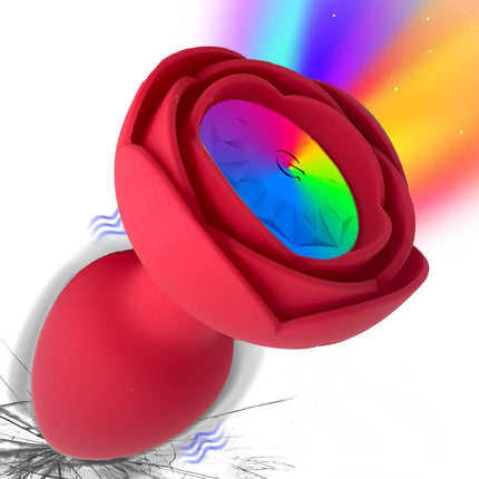 Wireless Remote Control Vibration Rose Anal Plug