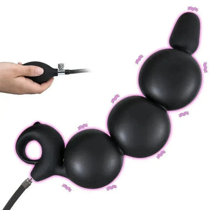 Manual Inflatable & Vibrating Anal Beads