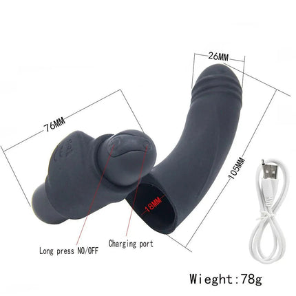 Finger Sleeve Vibrator With 10 Powerful Vibration Vaginal Massager Clitoris Stimulator