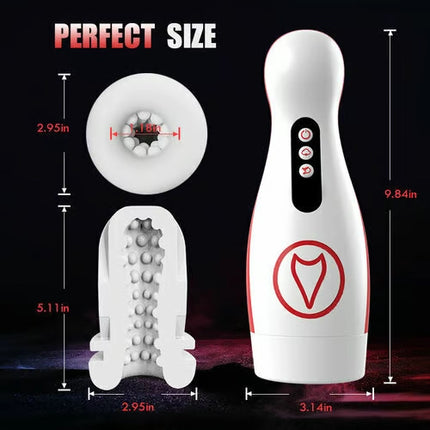 7 Adjustable Sucking Vibrating Deepthroat Blowjob Masturbation Cup - SIKXTOA