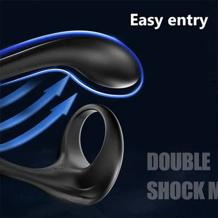 Wireless Remote Control Vibrating Prostate Massager With Penis Ring