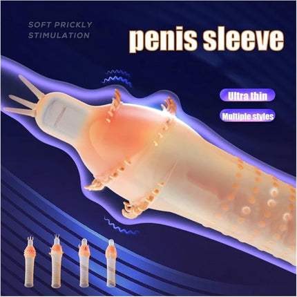 Ultra-thin Point Prick Penis Sleeve For Couples