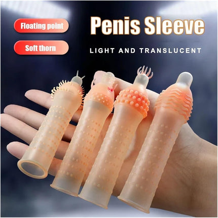 Ultra-thin Point Prick Penis Sleeve For Couples