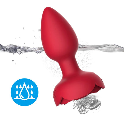 Wireless Remote Control Vibration Rose Anal Plug