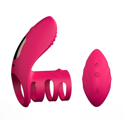 Lock Ring Usb Charging Vibration Wireless Remote Control Vibrating Rod Silicone Penis Ring