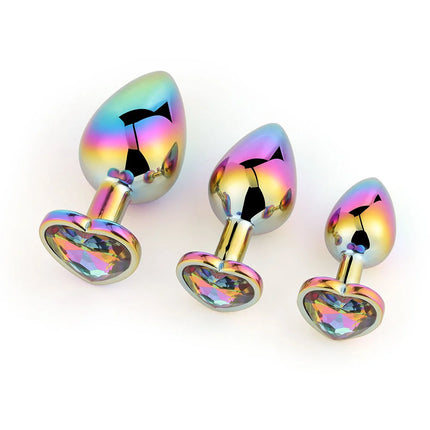 Colored Heart-shaped Butt Plug Set