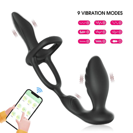 App Remote Control 3-point Stimulating Anal Vibrator