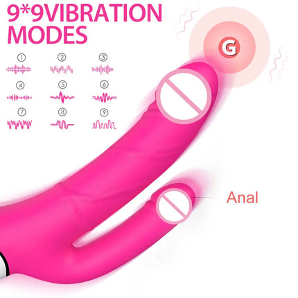 G Spot Anal Clitoris Stimulate Double Plug Vibrator