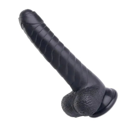 7.9-Inch Black Foreskin Dildo