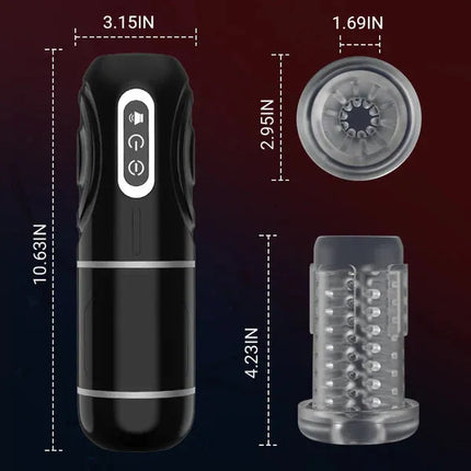 Chainsaw 7 Thrusting Rotation Male Masturbator with Suction Base - SIKXTOA