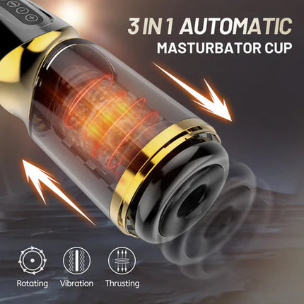 Unimat Beck 6-Thrusting Vibrating Automatic Masturbation Cup