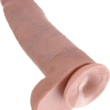 12 inch "Dildo With Balls" - Beige