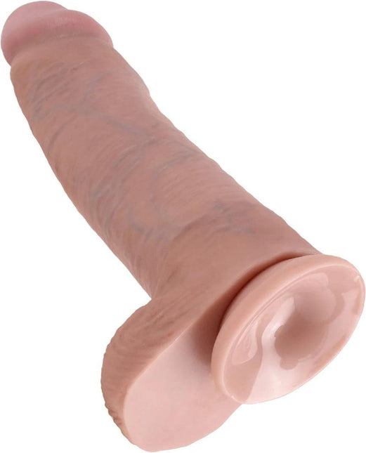 12 inch "Dildo With Balls" - Beige