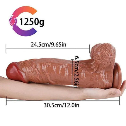 12Inch Brown Huge Dildo