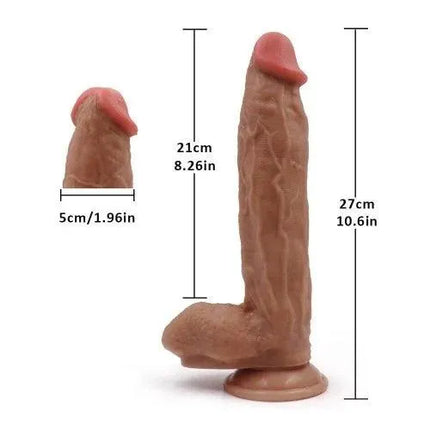 12 inch Liquid Silicone Lifelike Huge Dong With Suction Cup