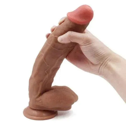 12 inch Liquid Silicone Lifelike Huge Dong With Suction Cup