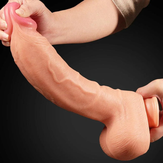 12" Huge Dual Density Silicone Realistic Dildo with Suction Cup