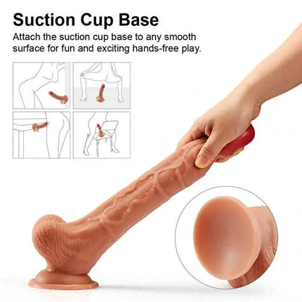 12 Inch Ultra Silicone Realistic Dildo