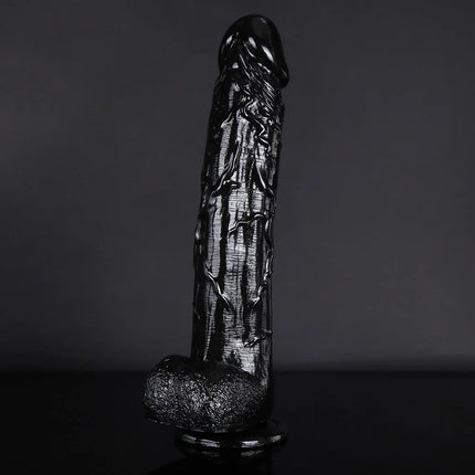 13 Inch Ultra-realistic Mega Size Dildo - Black