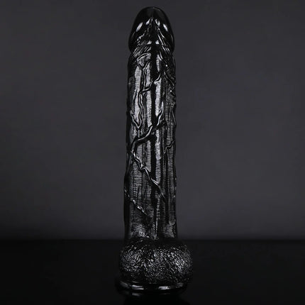 13 Inch Ultra-realistic Mega Size Dildo - Black