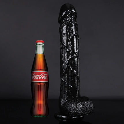 13 Inch Ultra-realistic Mega Size Dildo - Black