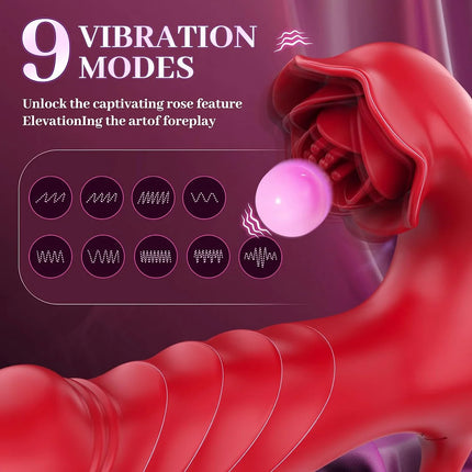 Wearable 9 Thrusting & Vibrating Remote Control G Spot Clitoral Vibrator Nipple Stimulatior