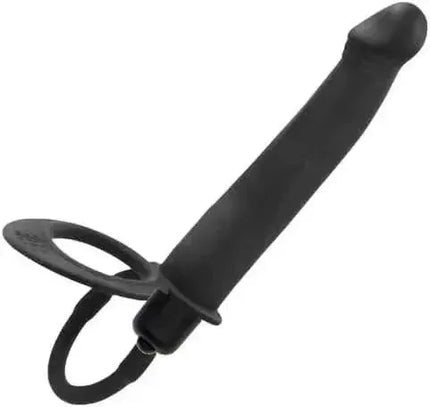 Strap On Vibrating Dildo With Penis Rings Double Penetration Anal Sex Plug Dual Penetration Dildo Vibrator With Cock Rings For Men Sex Enhance, Silicone Butt Plug Strap On Adult Sex Toys For Couples